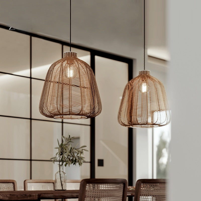 Ritta Minimalista Lampadari Luce Rattan Soggiorno/Camera da Letto