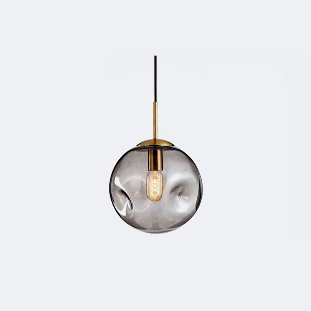 Valentina Semplice Metallo/Vetro Lampade a Sospensione Nero/Oro