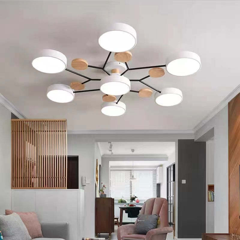 Arisha Moderne LED Plafoniere Metallo/Acrilico/Legno Bianco/Verde/Grigio Siggiorno