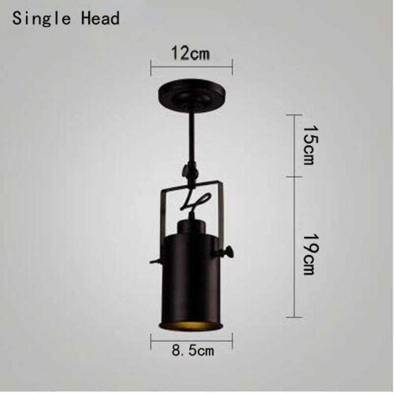 Silva Industriale LED Vintage Regolabile Plafoniere Nero Soggiorno/Camera da Letto