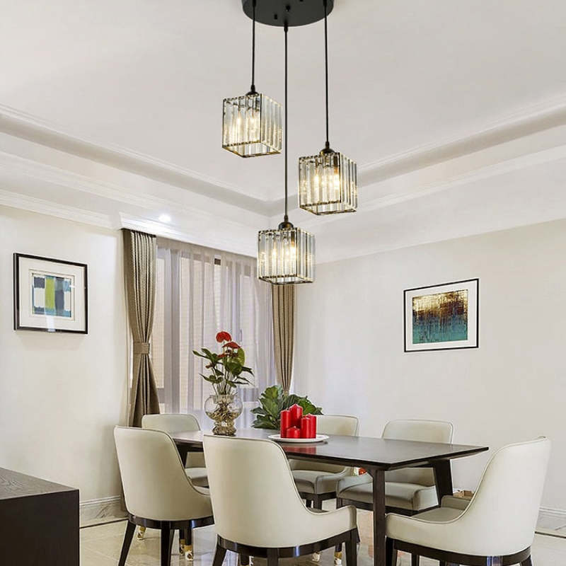 Arisha Moderna LED Lampada a Sospensione Vetro Cilindro Nero/Oro Grappolo Soggiorno/Camera da LettoSoggiorno/Camera da Letto