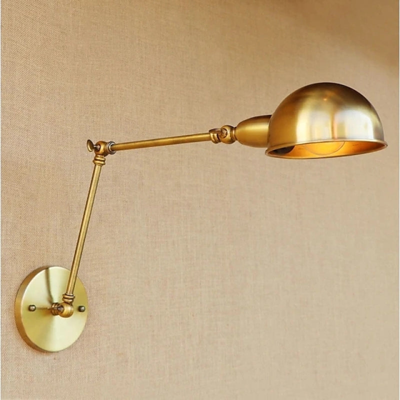 Epoch Industriale LED Applique Metallo Bronzo Mezza Sfera Pieghevole Soggiorno/Camera da Letto