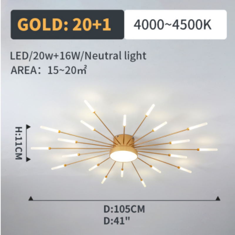 Arisha Moderna LED Plafoniera Fuochi Artificiali Decorazione della Casa Soggiorno/Camera da Letto