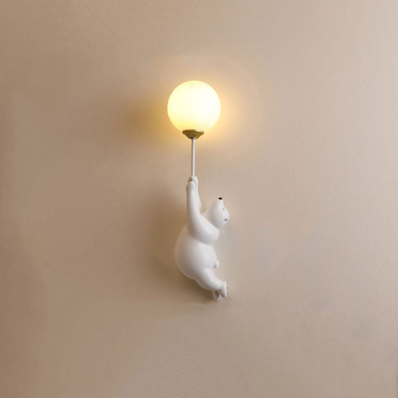 Aria Design LED Applique da Parete Lettura Pallone d'Orso Bianco/Blu Camera da letto/Studio/Soggiorno