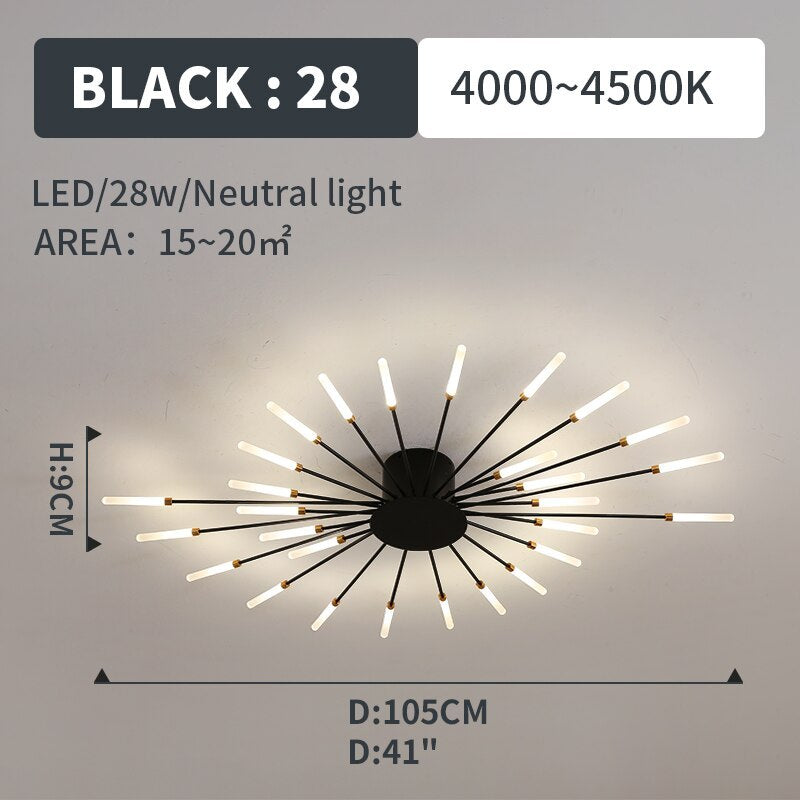 Arisha Moderni LED Montaggio Incasso Plafoniere Fuochi Artificiali