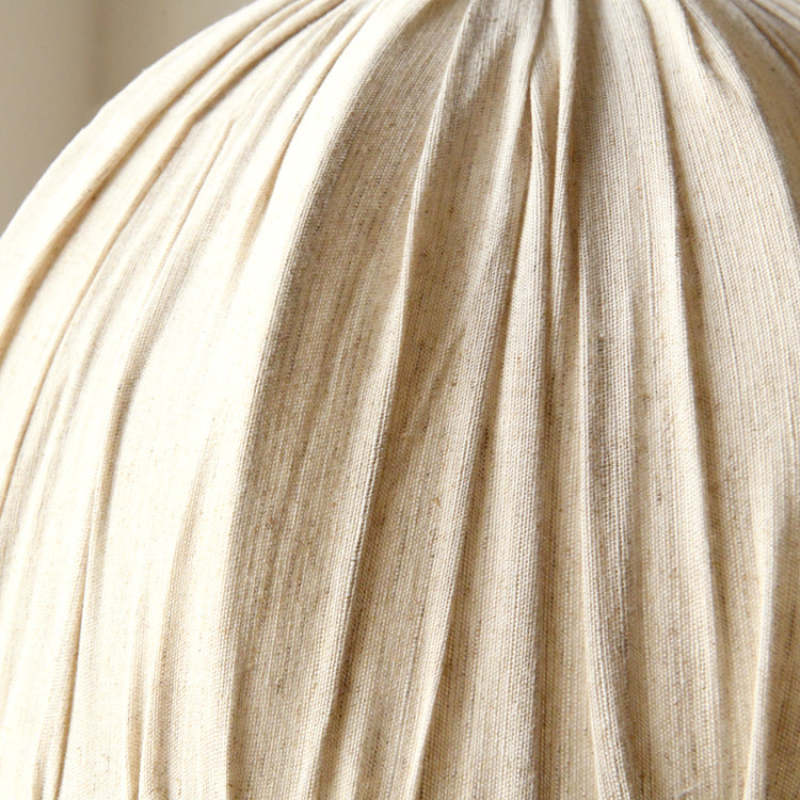 Arisha Vintage LED Minimalismo Lampada a Sospensione Tessuto Beige Ciondolo Soggiorno/Camera da Letto