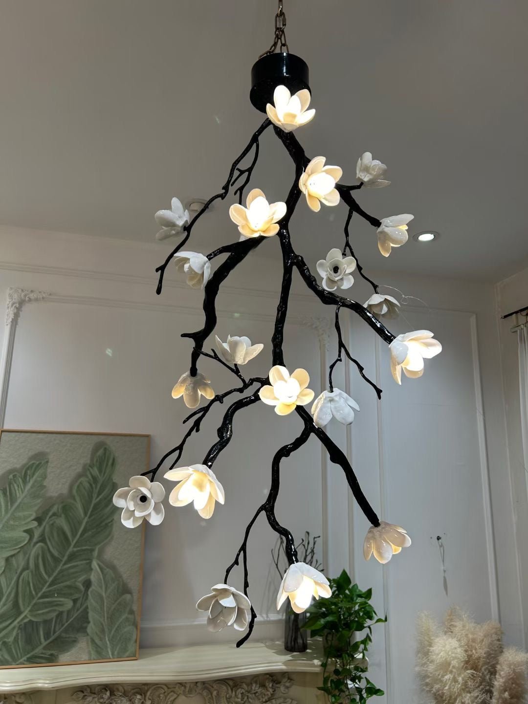 Large Long Branch Flower Chandelier - Blowlighting