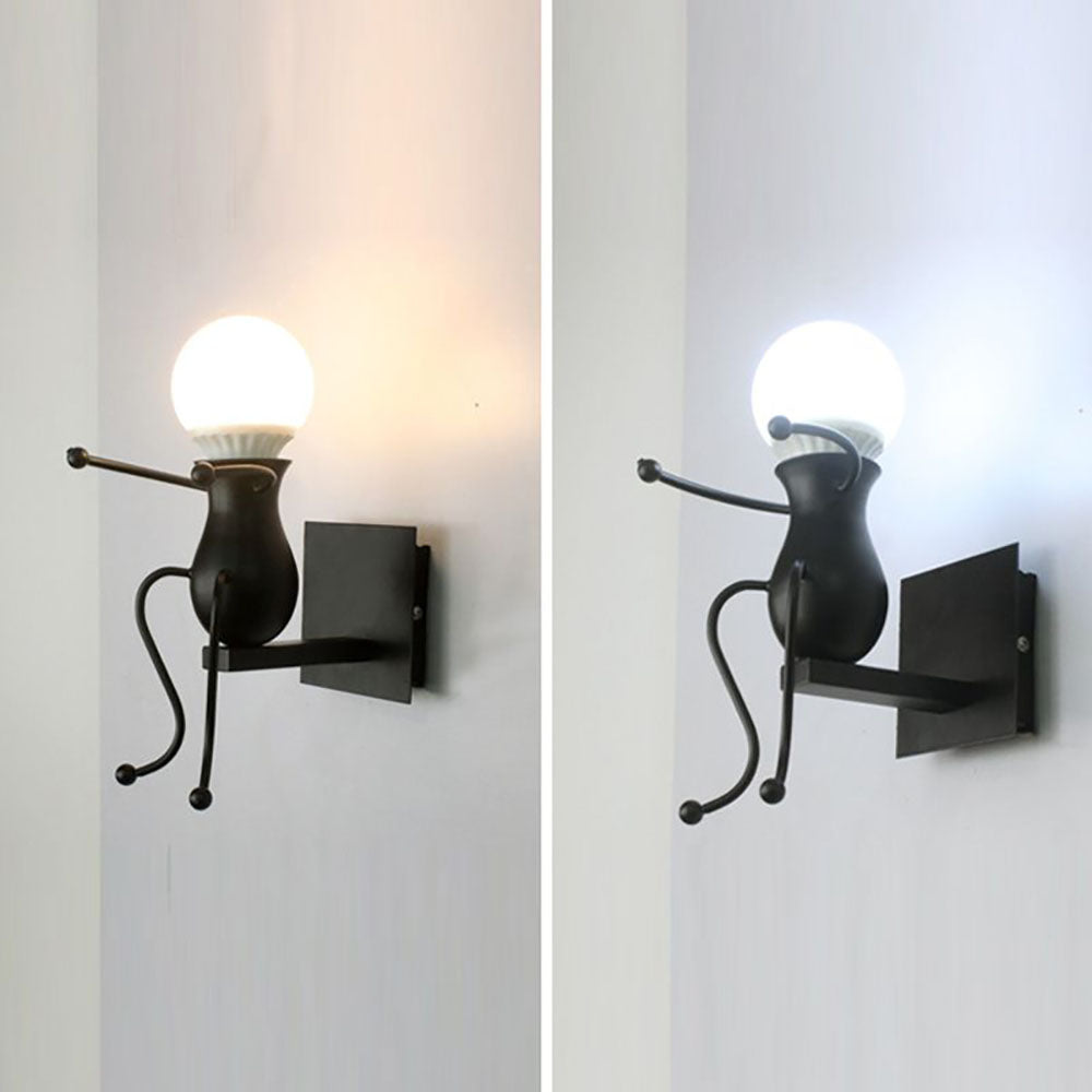 Luxo Moderno Decorativo LED Uomo Applique Metallo Bianco/Nero Camera da letto/Soggiorno/Bagno
