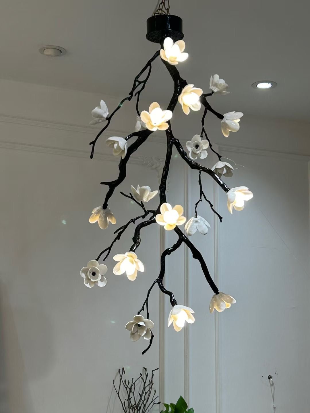 Large Long Branch Flower Chandelier - Blowlighting