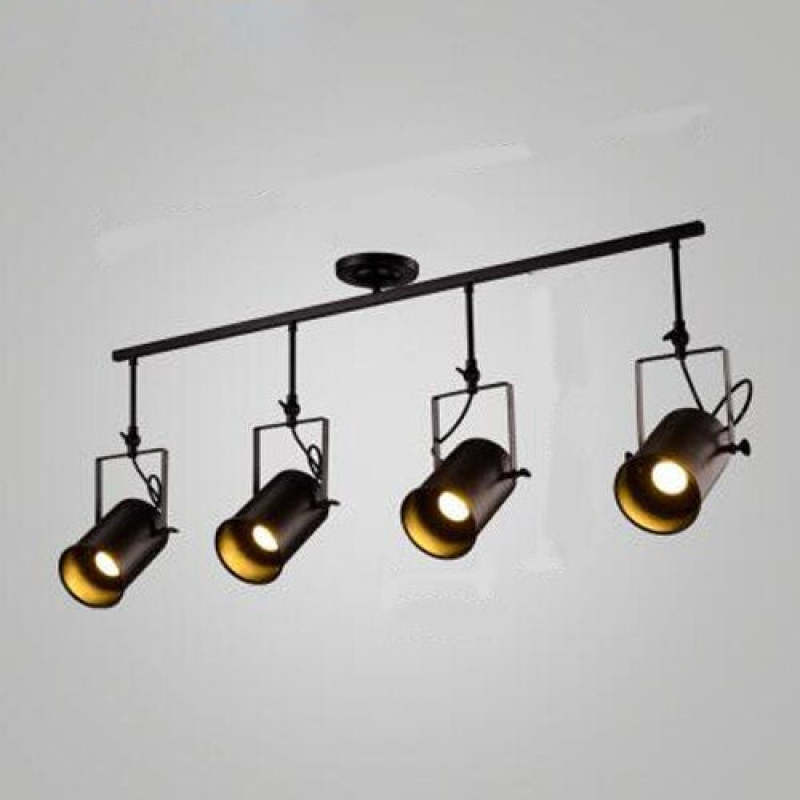 Silva Industriale LED Vintage Regolabile Plafoniere Nero Soggiorno/Camera da Letto