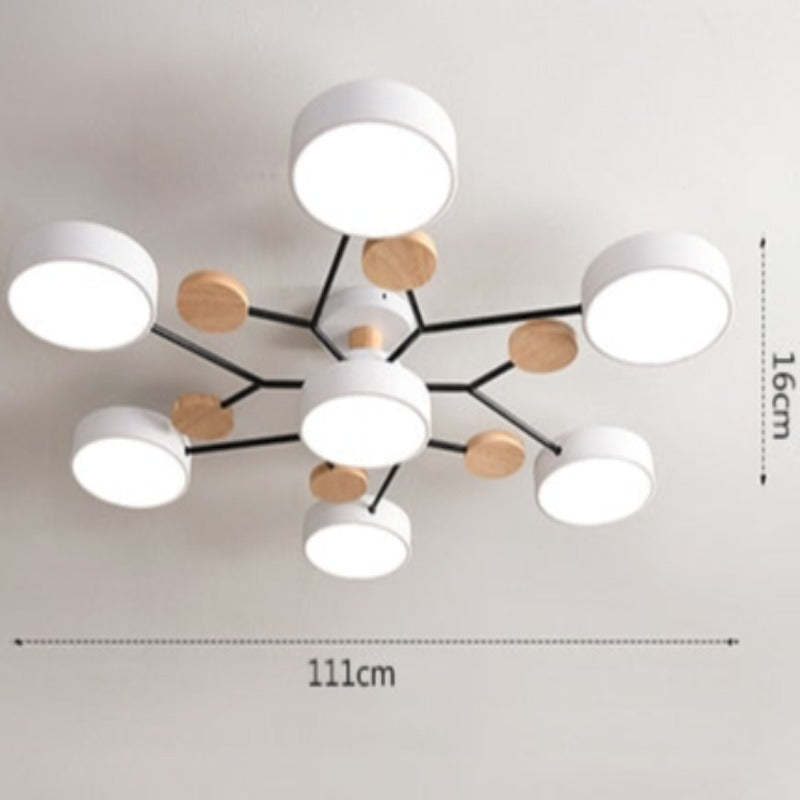 Arisha Moderne LED Plafoniere Metallo/Acrilico/Legno Bianco/Verde/Grigio Siggiorno