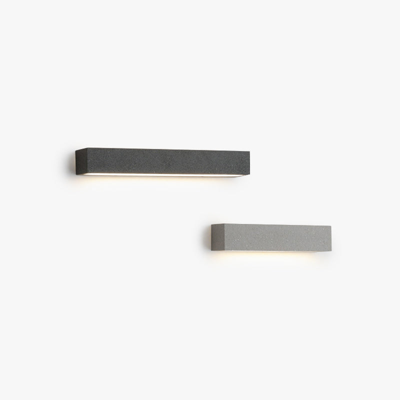 Ray Semplice Rettangolare LED Applique da Esterni Nero/Bianco Metallo Acrilico Giardino