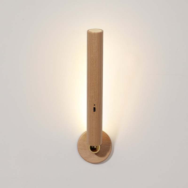 Muto Moderne Design LED Applique Legno/Metallo Ruotabile/Rimovibile