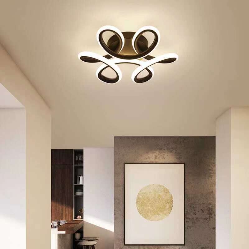 Arisha Moderna LED Plafoniere Metallo Forma Fiore Nero/Bianco Corridoio/Soggiorno/Camera da Letto
