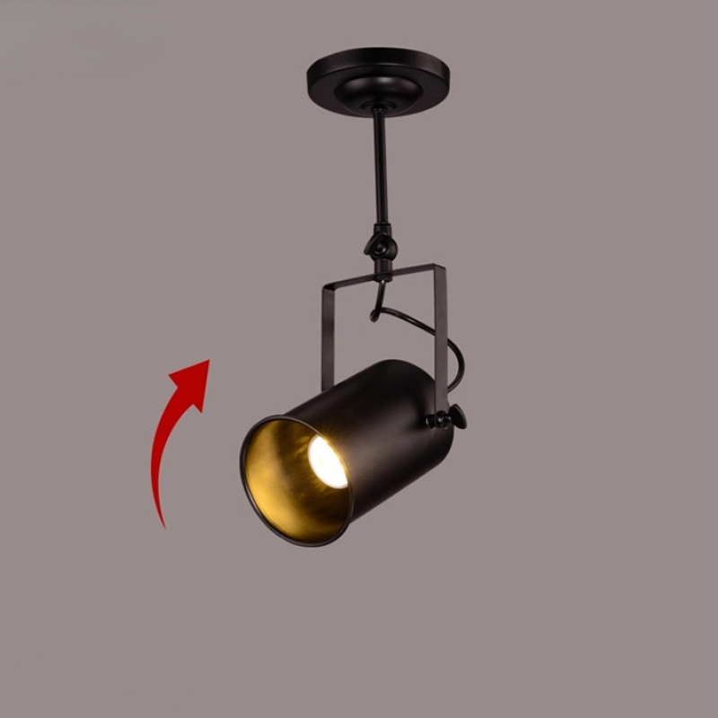 Silva Industriale LED Vintage Regolabile Plafoniere Nero Soggiorno/Camera da Letto