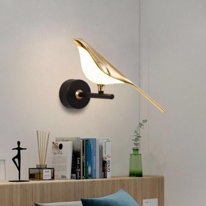 Arisha Design LED Applique Speciale Metallo Acrilico Oro Uccello Soggiorno/Camera da Letto/Ristorante/Studio