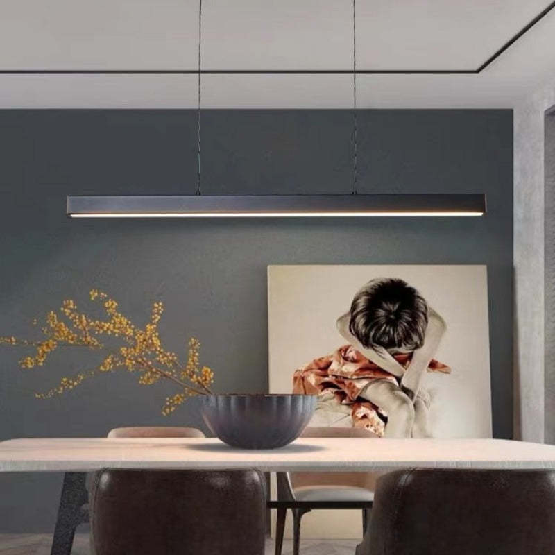 Arisha Moderna LED Lampada a Sospensione Metallo Nero/Marrone Lineare
