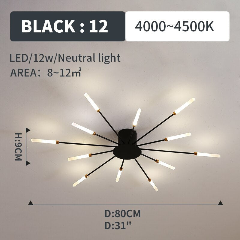 Arisha Moderni LED Montaggio Incasso Plafoniere Fuochi Artificiali