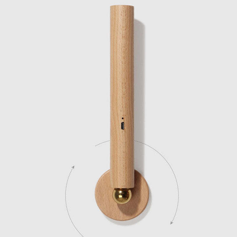 Muto Moderne Design LED Applique Legno/Metallo Ruotabile/Rimovibile
