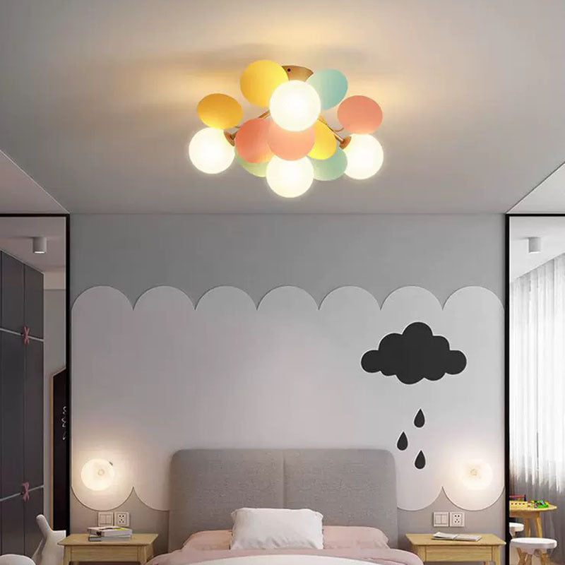 Arisha Moderna LED Design Grappolo Colorata Bianco/Verde/Rosso Bolla Plafoniera Metallo Acrilico Soggiorno/Camera da Letto
