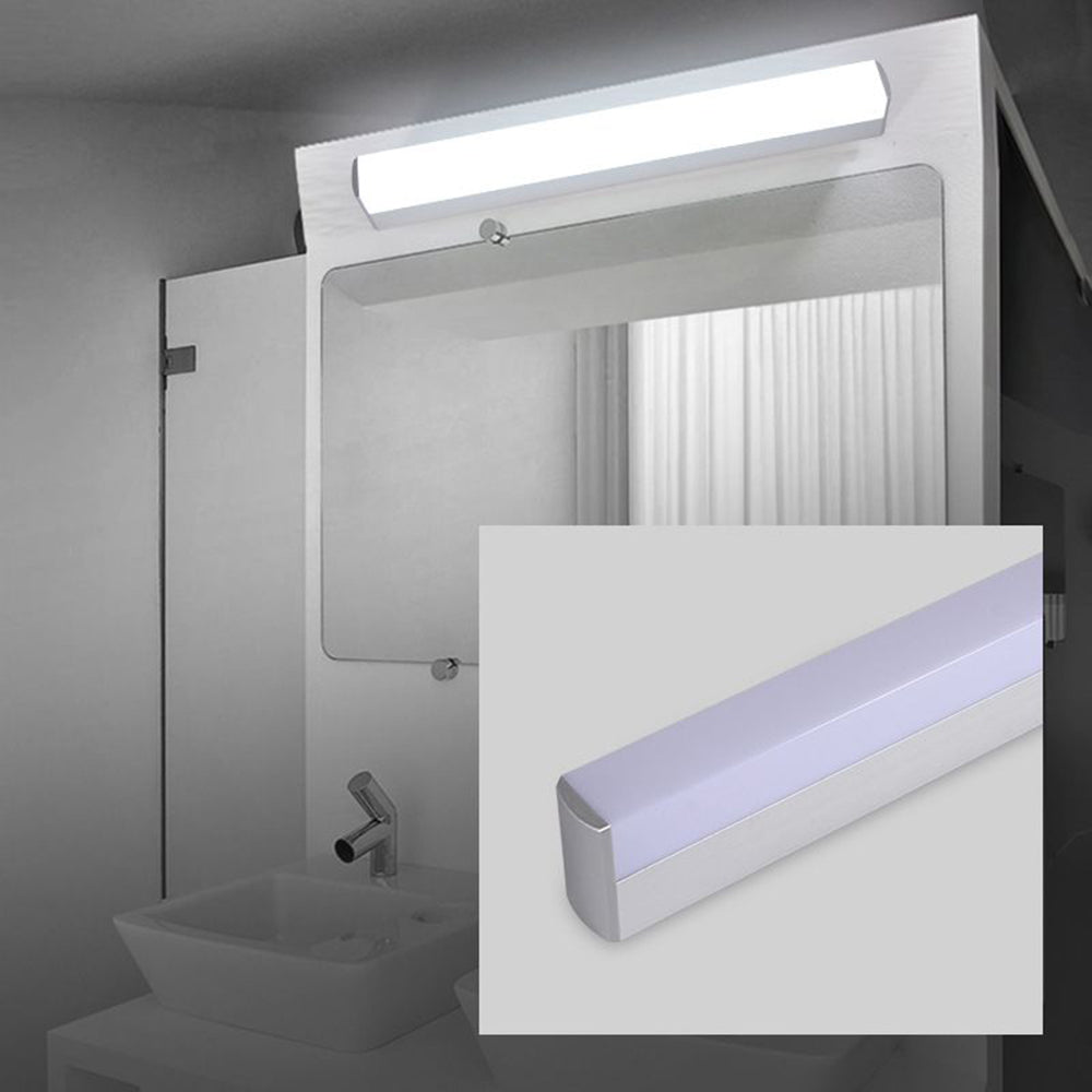 Arisha Moderno Rettangolare Minimalismo LED Applique Metallo Bagno Oro Specchio Bagno