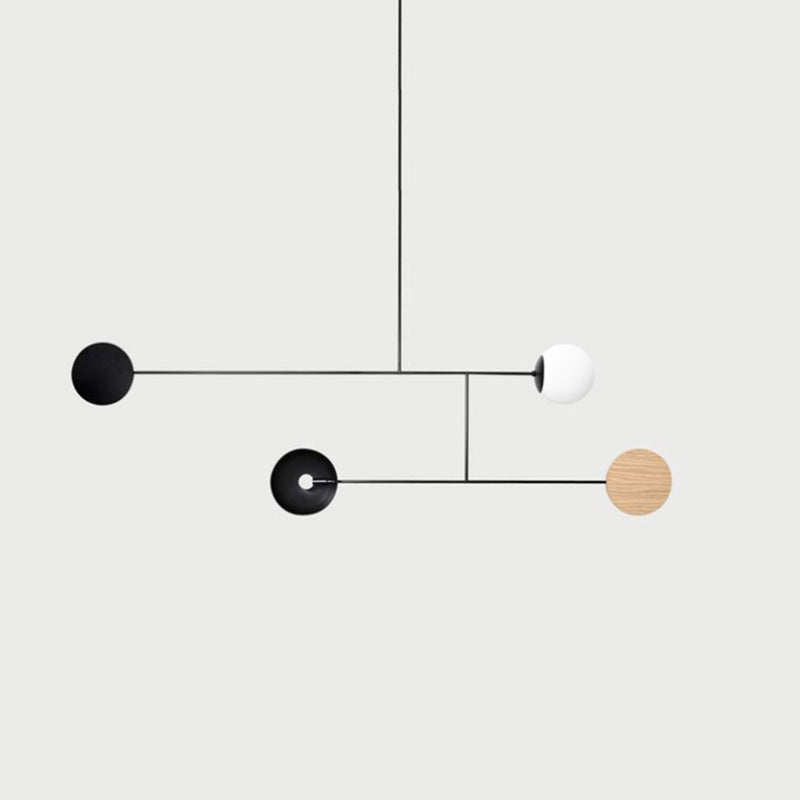 Avi LED Lampada a Sospensione Metallo Rotondo Soggiorno Minimalista