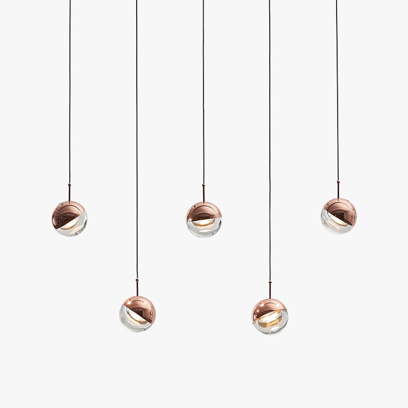 Valentina Moderno LED Palla Metallo/Vetro Lampade a Sospensione Oro/Rosa Soggiorno/Camera da Letto/Sala da Pranzo/Sala Studio