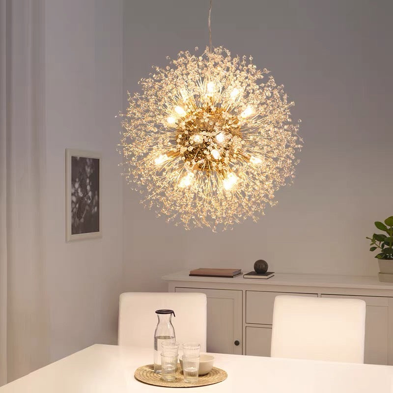 Arisha Lampada a Sospensione Metallo/Acrilico Oro/Cromo Dandelion Elegante