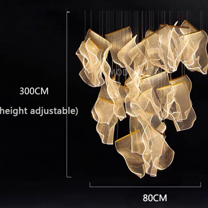 Kristy Moderni Led Lampadari Artistico Acrilico Metallo Oro Soggiorno/Camera da Letto