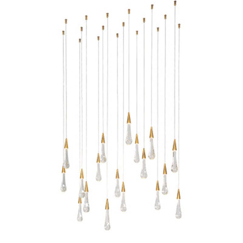 Kristy Lampade a Sospensione Cristallo Oro Lacrima Moderne