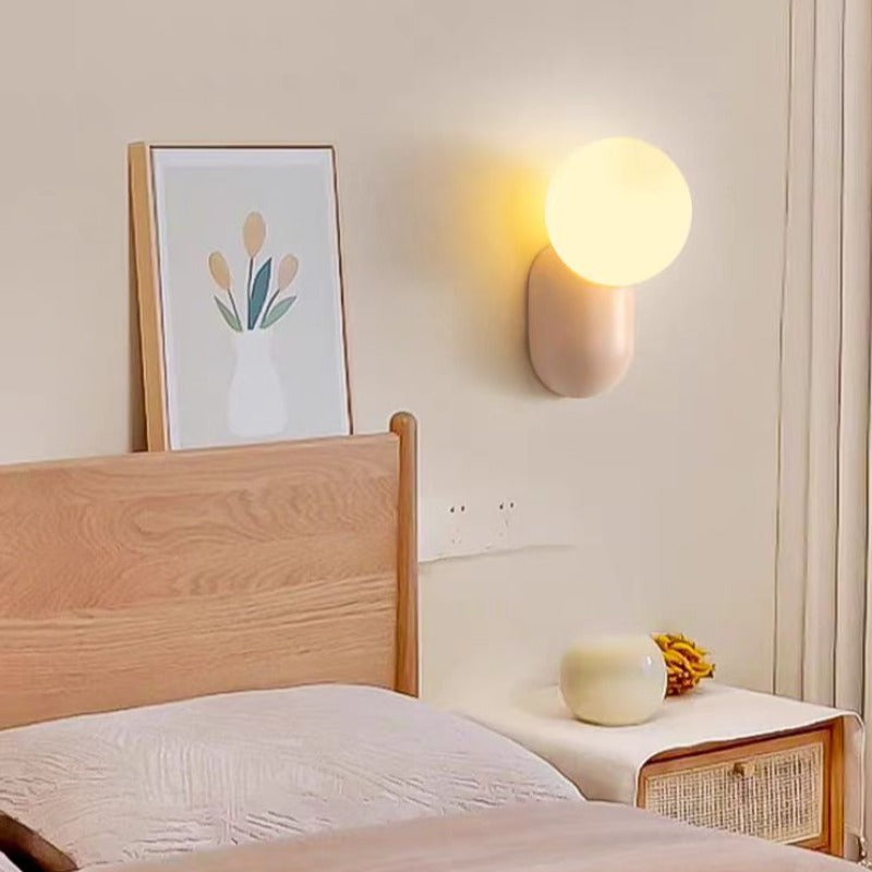 Valentina Moderno Resina Vetro Applique Nero Bianco Rosa Grigio Camera da Letto Soggiorno