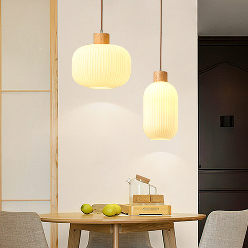 Muto Moderno Legno/Vetro Lampade a Sospensione Bianco Soggiorno Camera da Letto