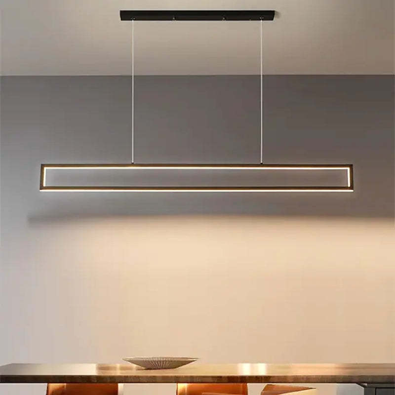 Arisha Minimalista LED Lampada a Sospensione Metallo Rettangolare Verticale