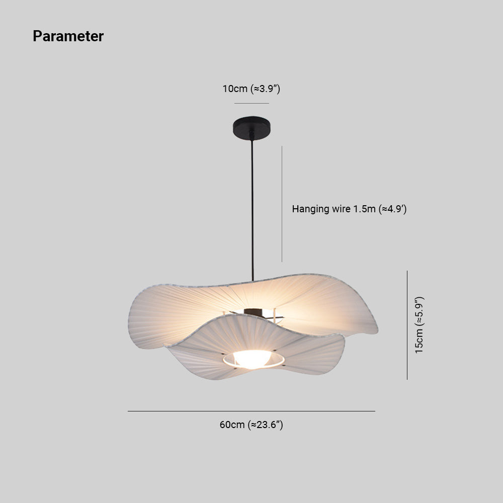 Ritta Lampade a Sospensione Moderno Nordico Panno/Metallo Shell Bianco