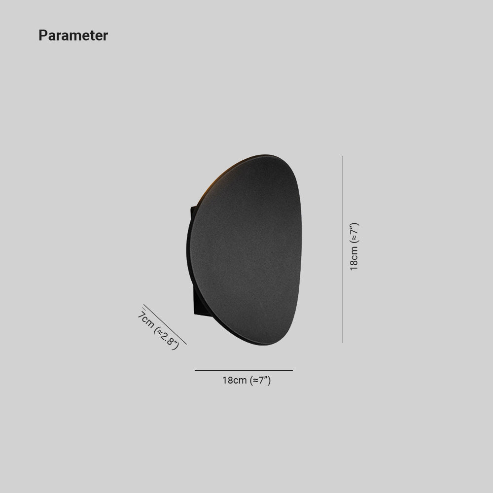 Ray Minimalista Moderno Metallo/Acrilico Ciottolo Applique da Esterno