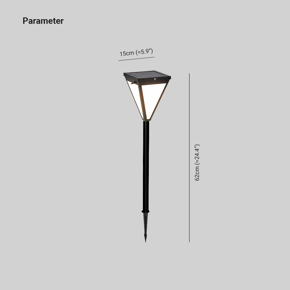 Ray Moderno LED Tapered Solare Metallo Lampade da Esterno Giardino