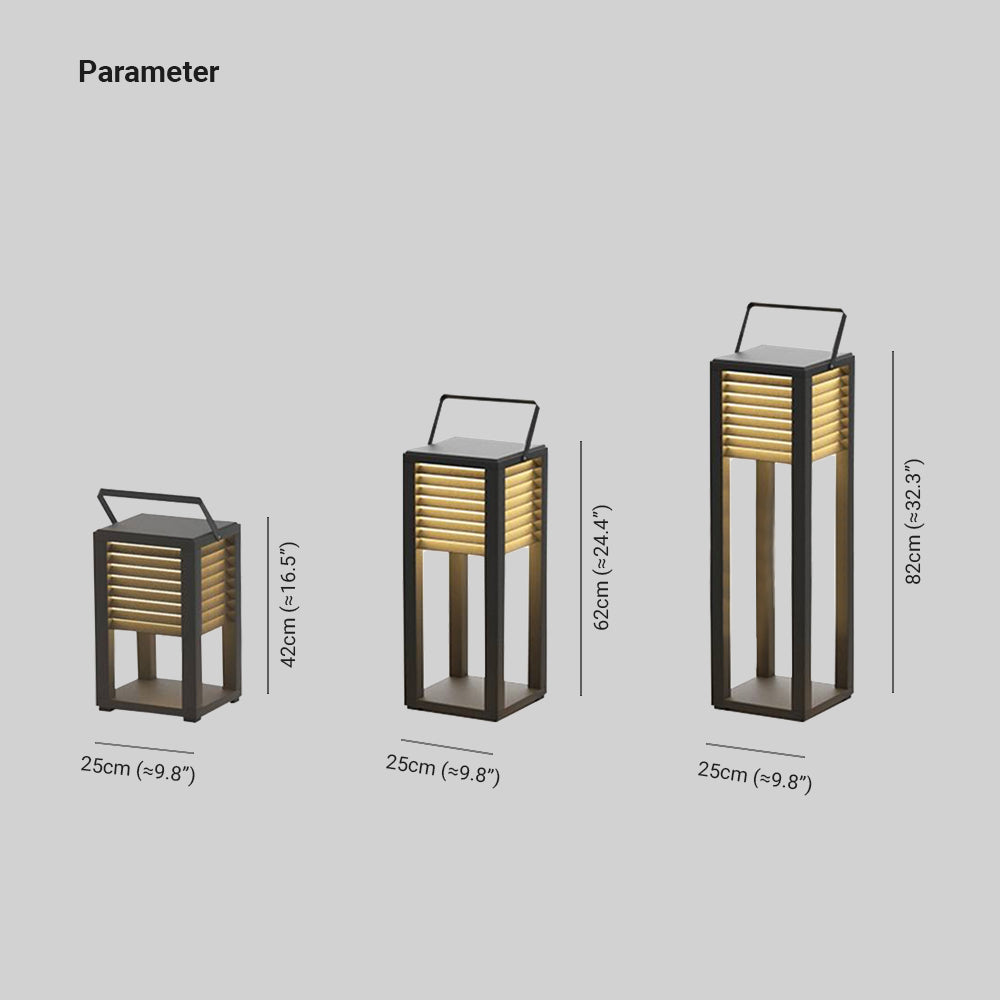 Ray Vintage LED Cubico Metallo Lampade da Esterno