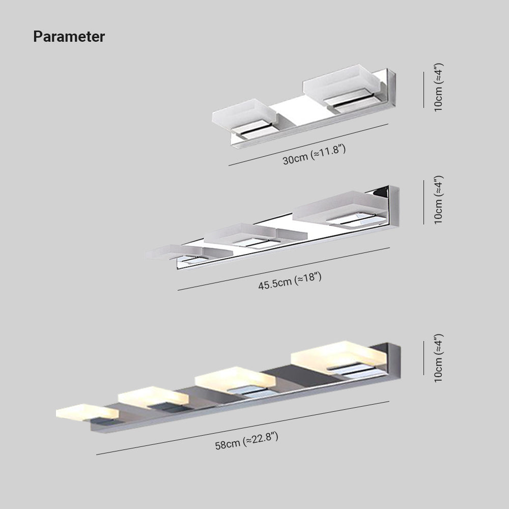 Arisha Moderne Applique LED Metallo/Acrilico Eleganti Bagno