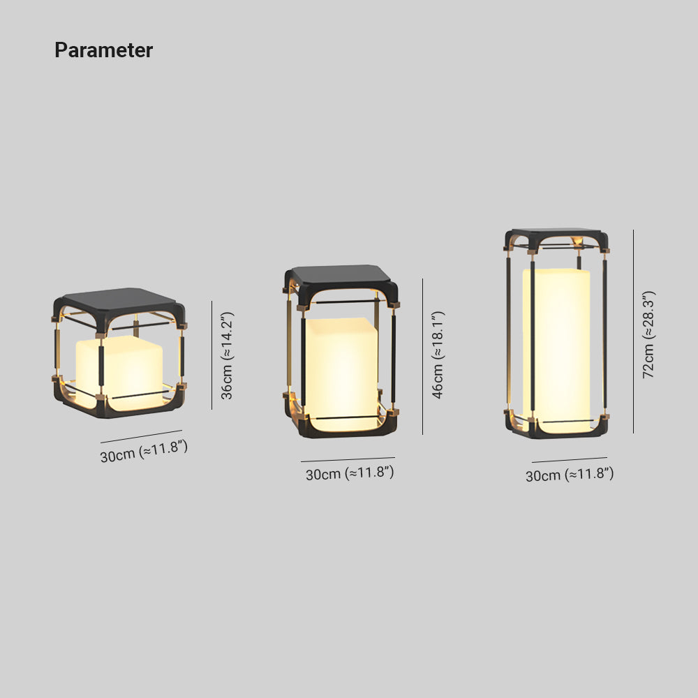 Ray Semplice Cubo/Cuboide Cavo/Solare Lampade da Esterno Corridoio