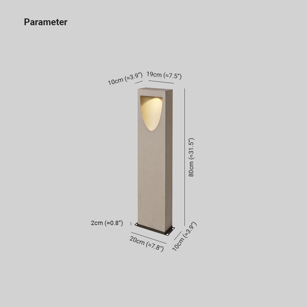 Ray Moderno Semplice LED Riflessione Pietra Lampade da Esterno
