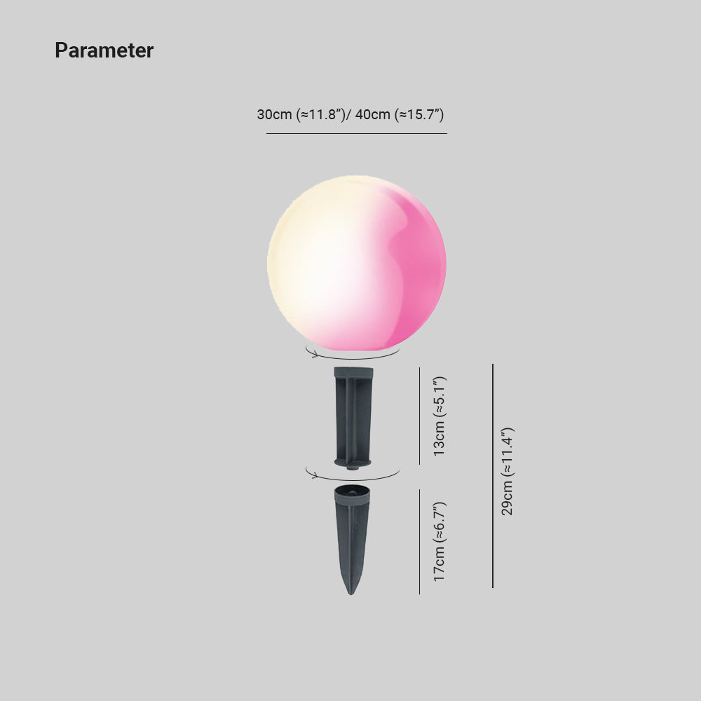 Ray Lampade da Esterno Minimalista Globo LED Resina Giardino