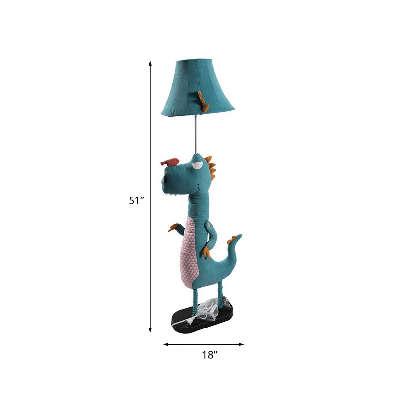 Arisha Blu Dinosauro Lampade da Terra Metallo LED