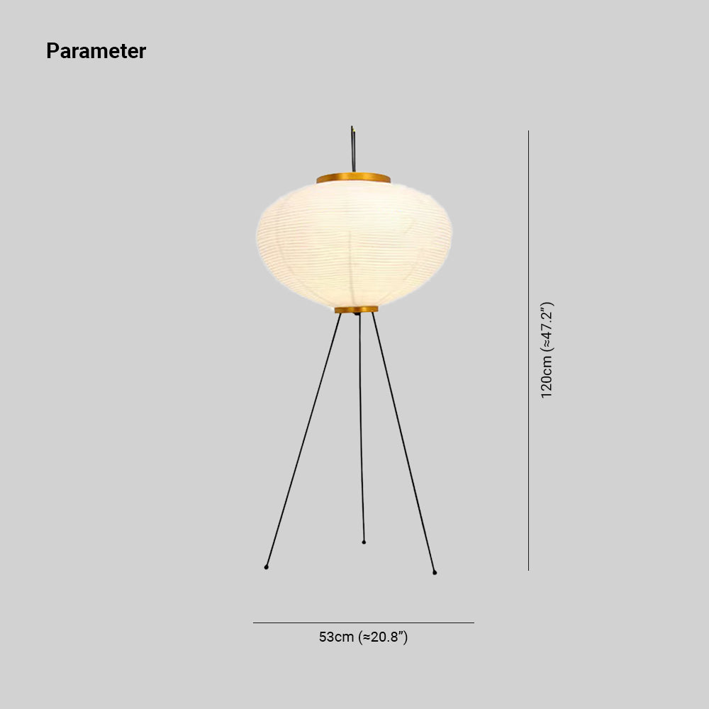 Ritta Moderne Minimalista Treppiede Lanterna Carta Lampade da Terra Bianco