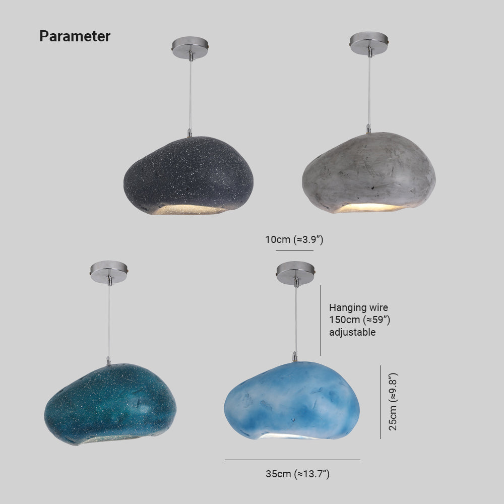 Avi Naturale Pane Acrilico Resina Lampade a Sospensione Grigio