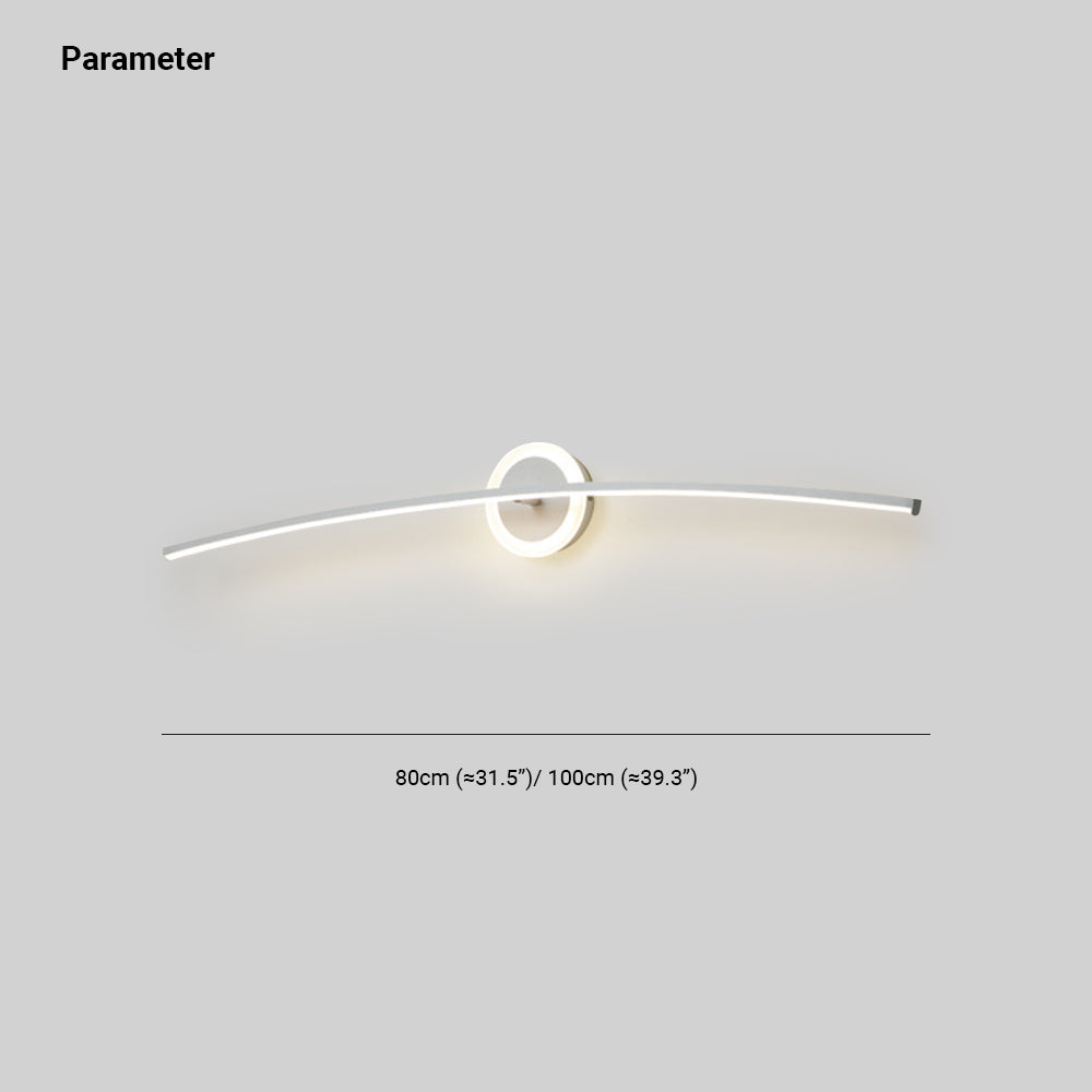 Arisha Moderno LED Applique Faro a specchio Lineare Metallo Specchio Frontale Bagno/Camera da Letto