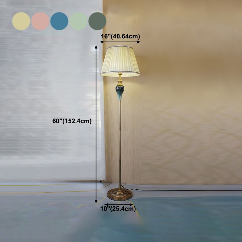 Tiffany Moderni LED Lampade da Terra Metallo Tessuto Soggiorno/Camera da Letto