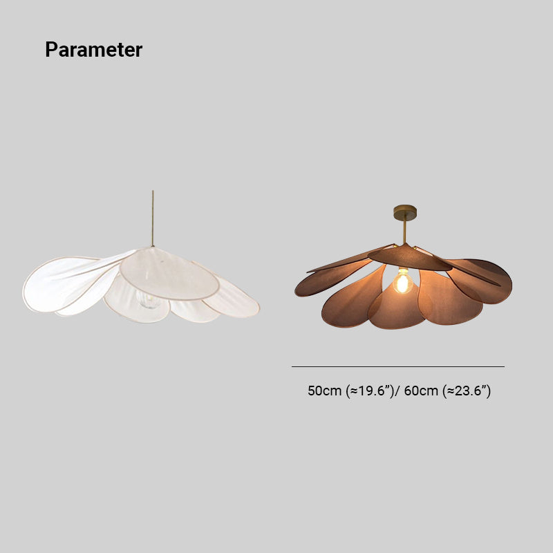 Ritta Moderni LED Lampade a Sospensione Vintage Rustico Tessuto Bianco/Marrone