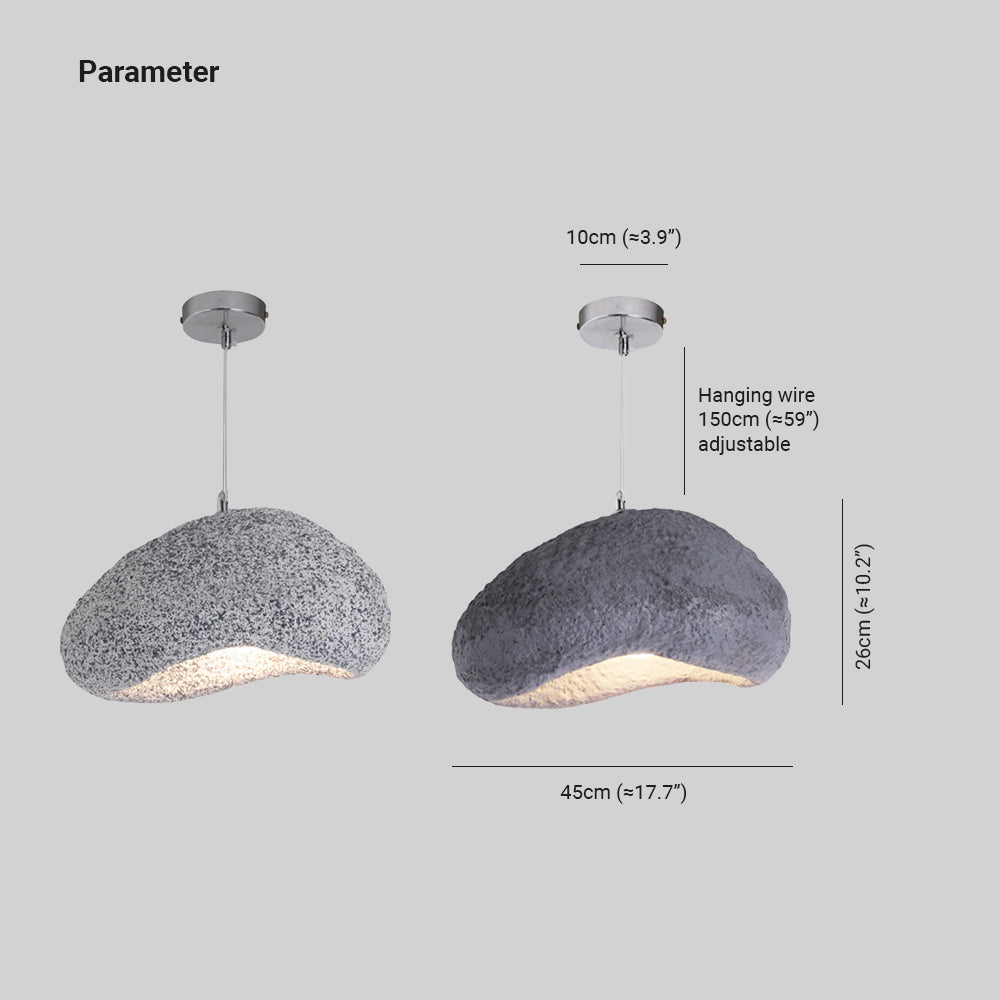 Avi Naturale Pane Resina Acrilico Lampade a Sospensione Grigio