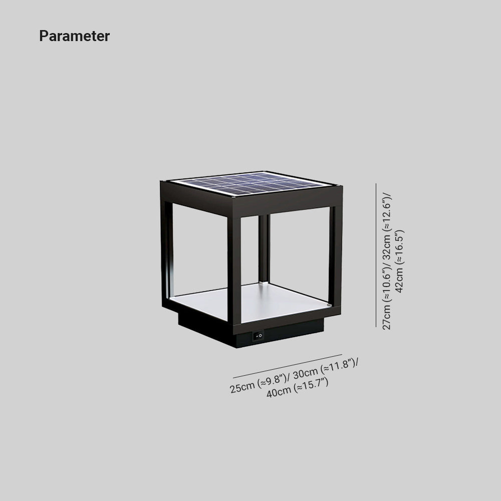 Ray Contemporanea Ricaricabile Solare Metallo Acrilico Lampade da Esterno