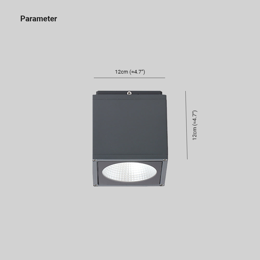 Ray Moderno Cube Metallo Vetro Plafoniere Corridoio